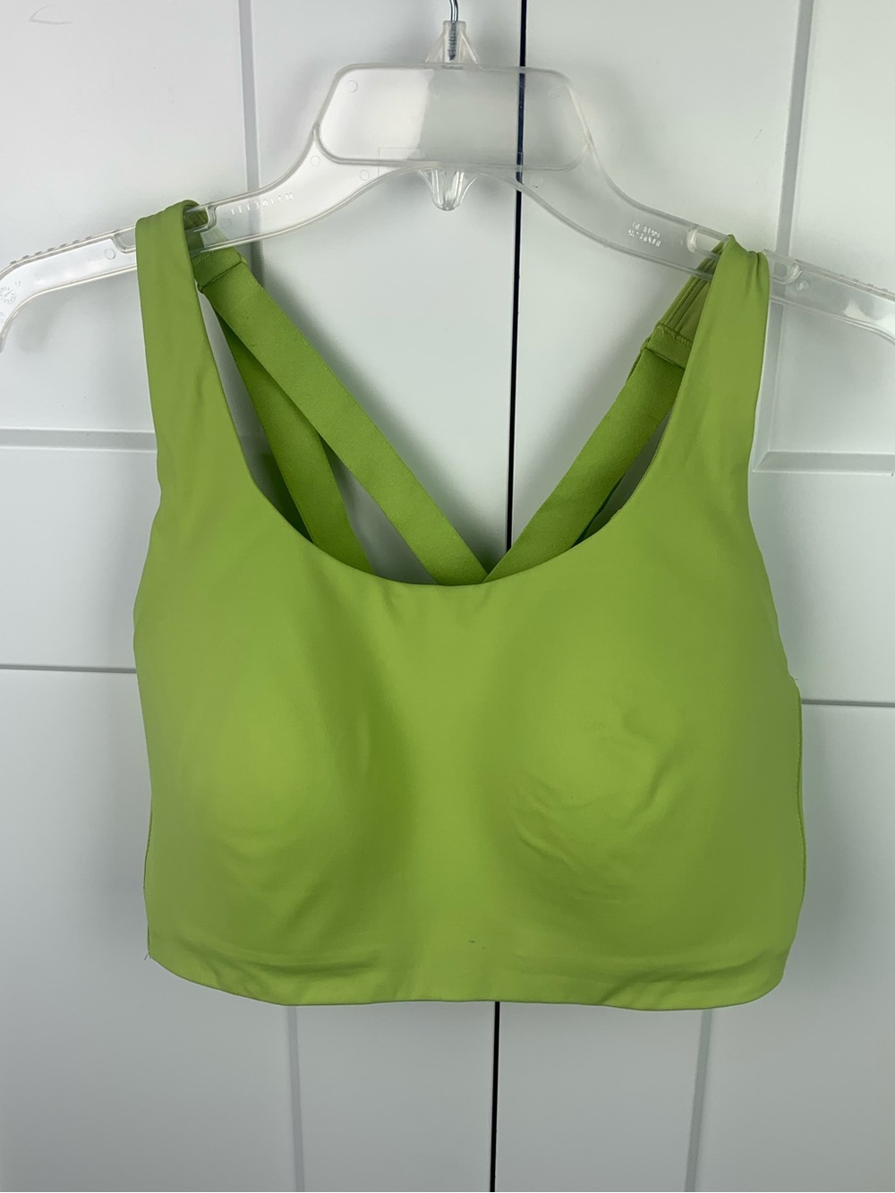 Lululemon Energy Bra High Support Size 38DD Strappy Lime Neon Green